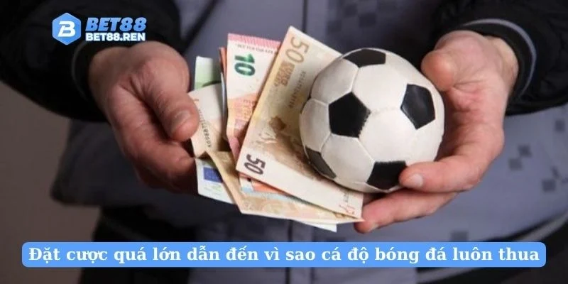 Đặt cược quá lớn dẫn đến vì sao cá độ bóng đá luôn thua